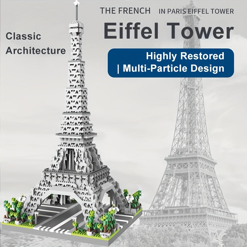 Eiffel Tower Micro Building Block Set High Difficulty Halloween Toy