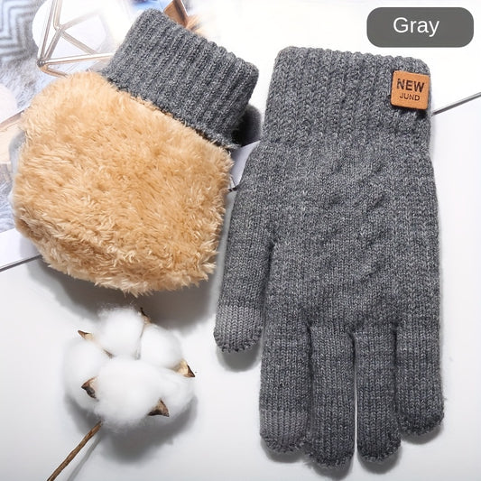 Extra Thick Winter Gloves Touchscreen Double Layered Warmth