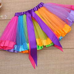 Colorful Rainbow Baby Tutu Skirt for Newborn Photography