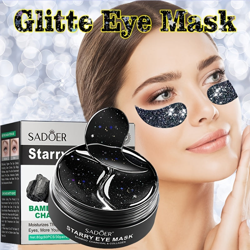 Bamboo Charcoal Rose Eye Mask - Dark Circles, Bags, Puffiness, Wrinkles