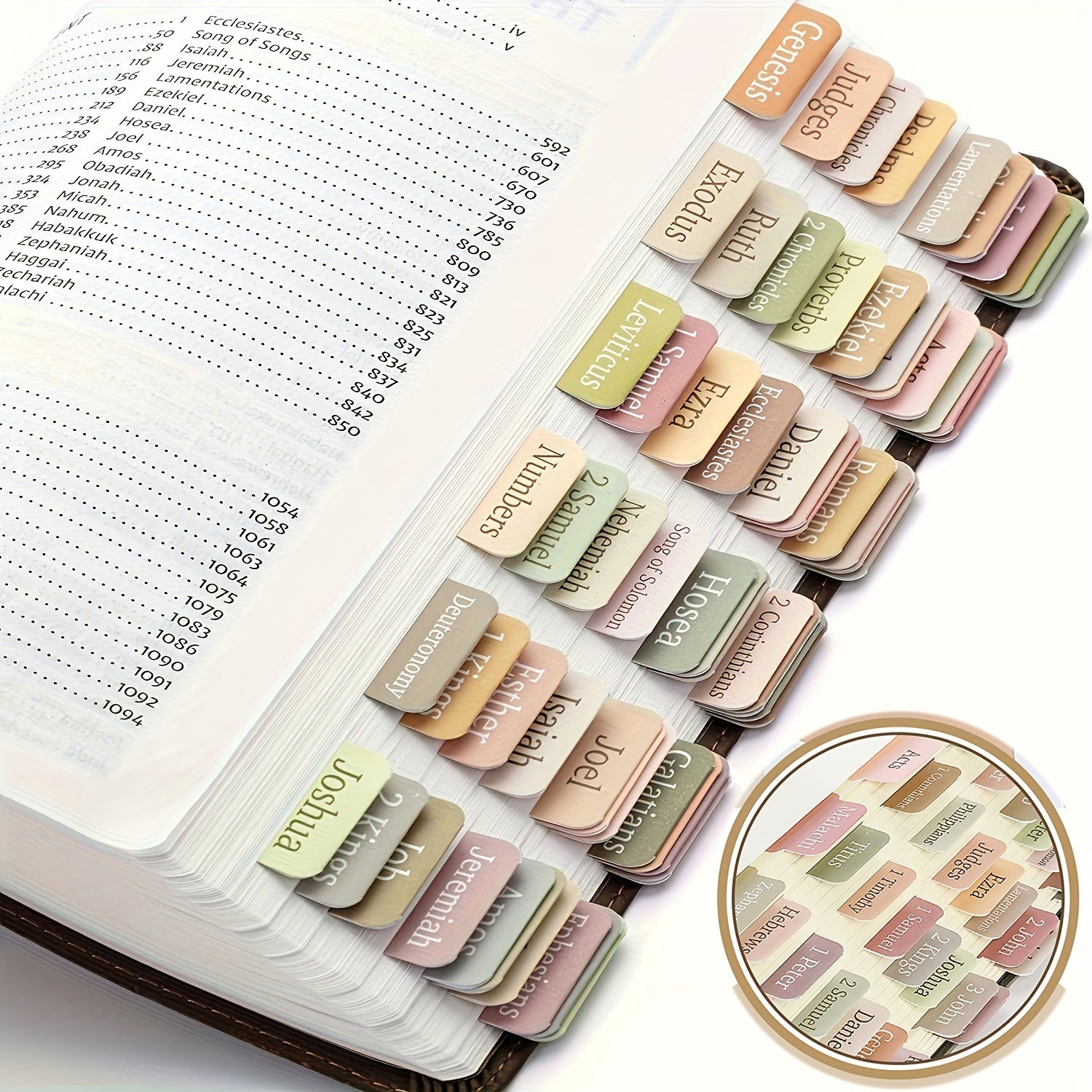 Bible Tabs Sticky Index Tabs 75 Tabs Boho Theme Laminated Tabs