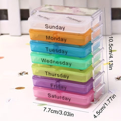 Weekly Pill Organizer 7 Pill Box Pill Case Portable Medicine Box