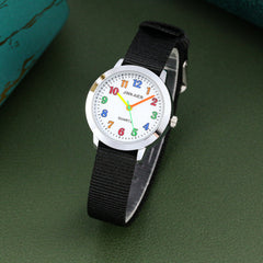 Colorful Digital Canvas Strap Watch for Men and Women Stylish