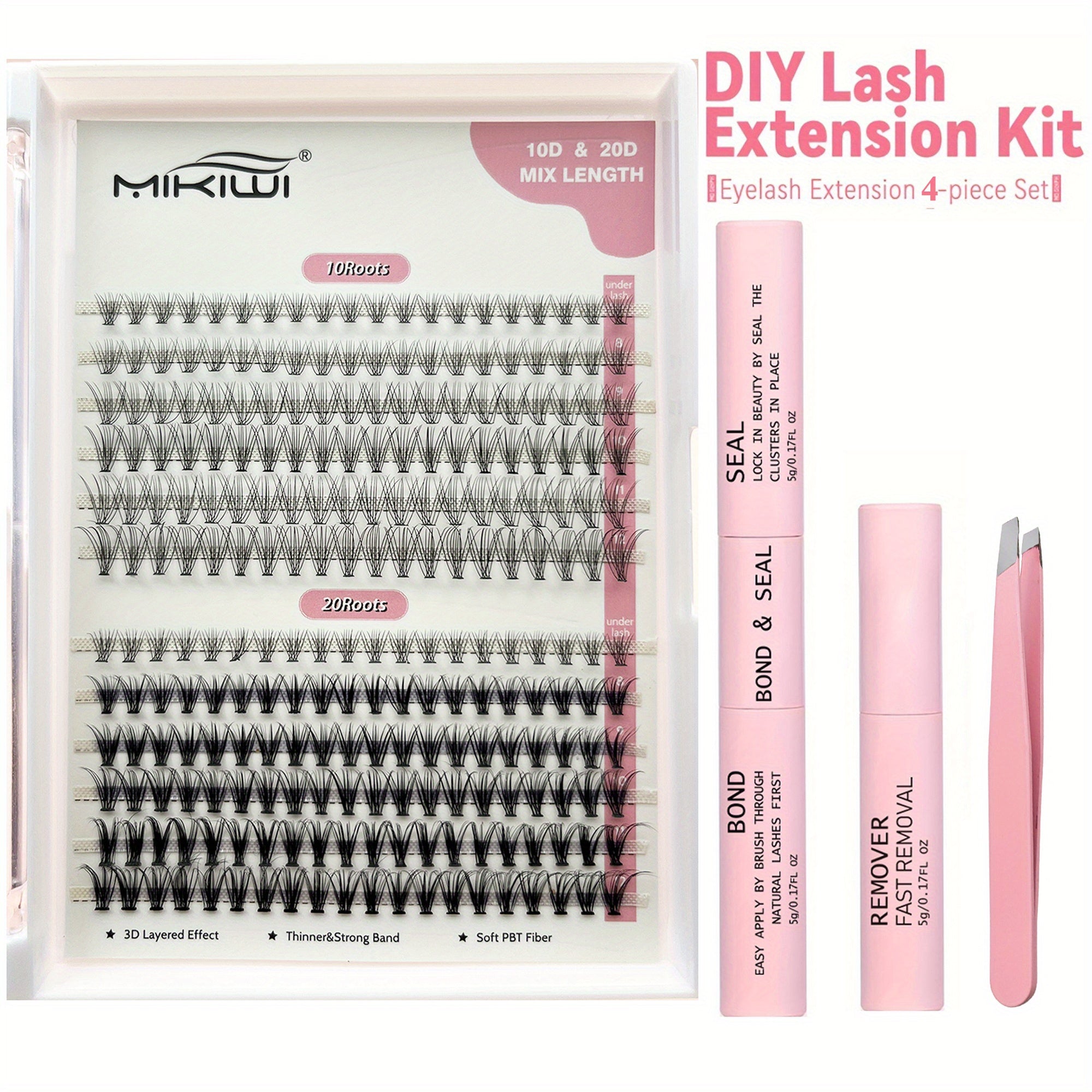 240Pcs Cluster Lashes Individual Lashes D Curling Mix 9 16mm Lash Extensions