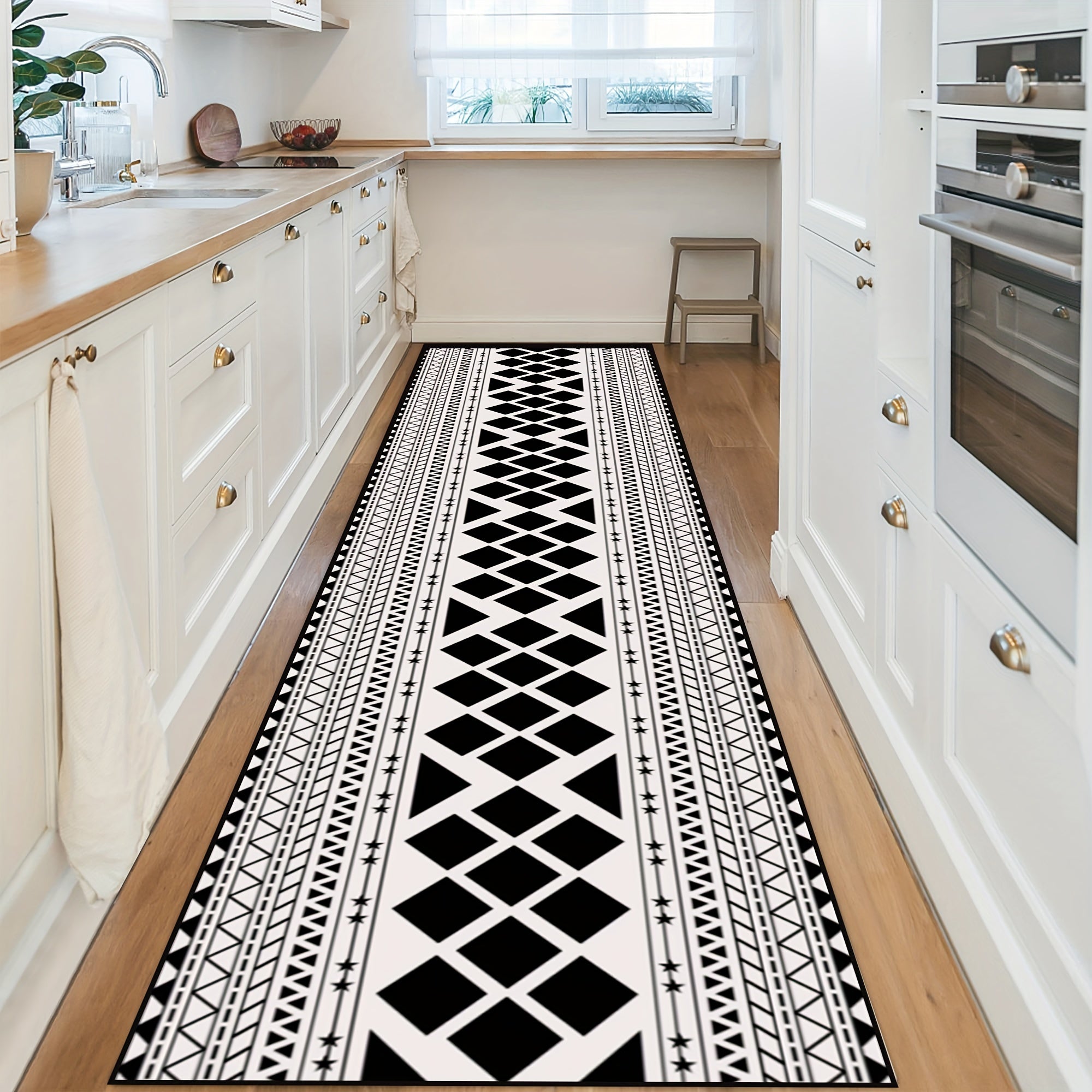 Nordic Minimalist Long Hallway Rug Kitchen Mat Absorbent Bath Mat