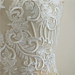 Flower Sequin Hollow Embroidery Lace Wedding Bridal Patch DIY