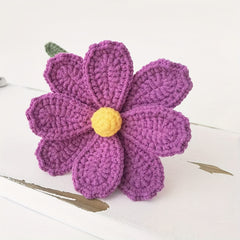 Crochet Knitted Flower Forever Mothers Valentines Teachers Decor