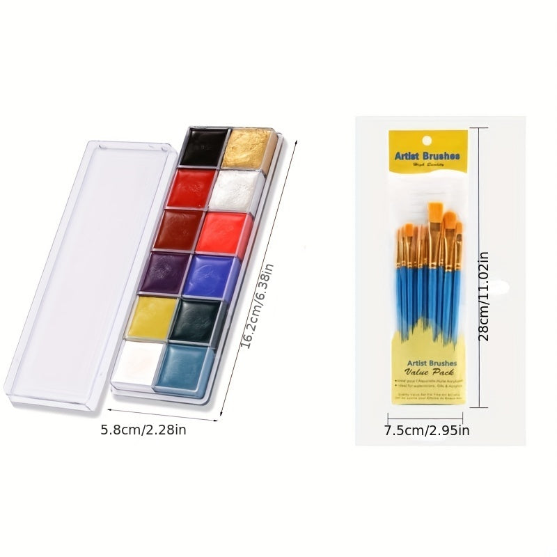 Professional Body Painting Makeup for Halloween and Stage Performances