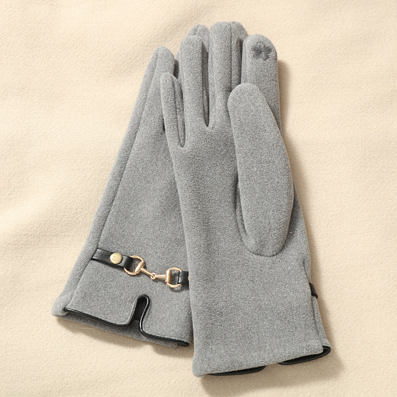 Winter Warm Gloves Touch Screen Texting Fingers Fleece Lined Windproof