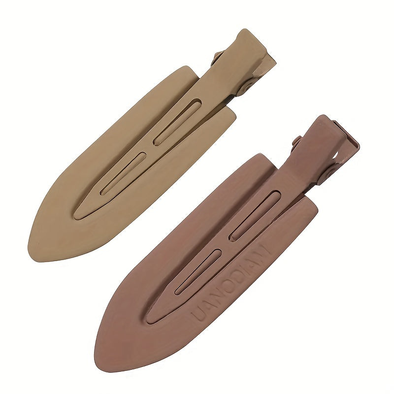 2pcs Solid Hair Clip No Crease Duck Billed Clip Style Hair Clip