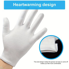 10 Pairs Moisturizing Gloves for Dry Hands Eczema Washable Cotton Gloves