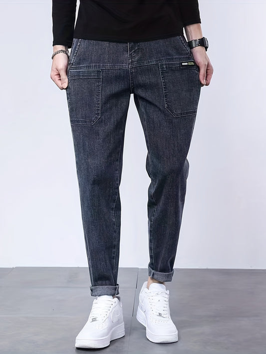 Men's Casual Denim Harem Pants w/ Pockets