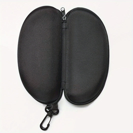 Large Zipper Sunglasses Case Anti Pressure Glasses Pouch with Hook