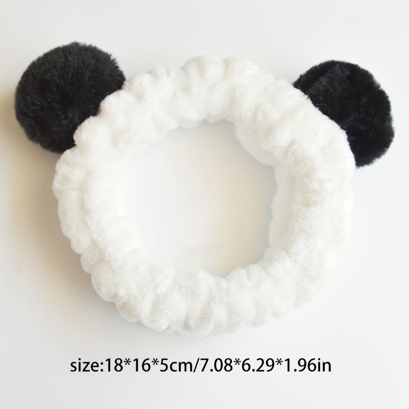 Pink Fur Ball Headband Face Wash Makeup Hairband Functional