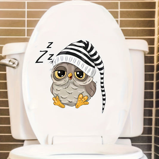 3D Owl Car Sticker Self-adhesive Waterproof PVC Toilet Cover Sticker