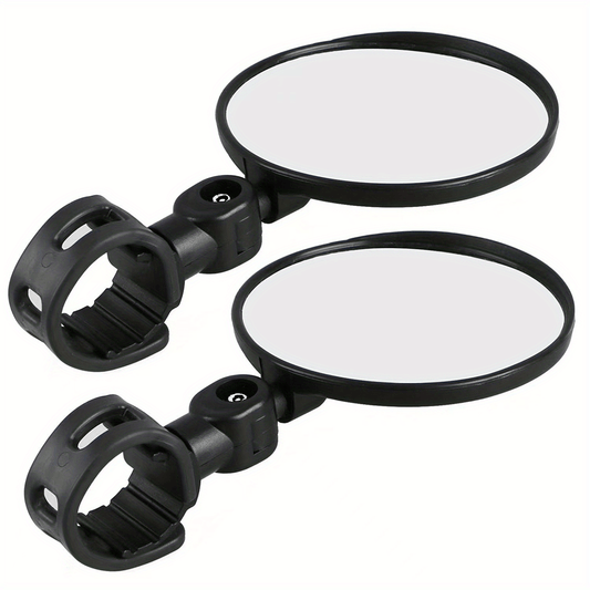 2pcs 360 Rotatable Bike Mirror for Mountain & Road Bikes Safety Visibility