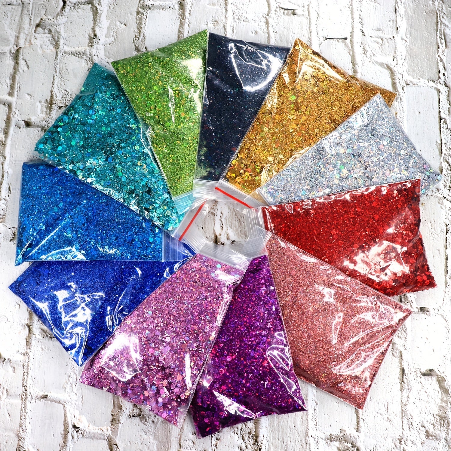 Holographic Chunky Glitter Bag - Craft and Cosmetic Glitter Mix