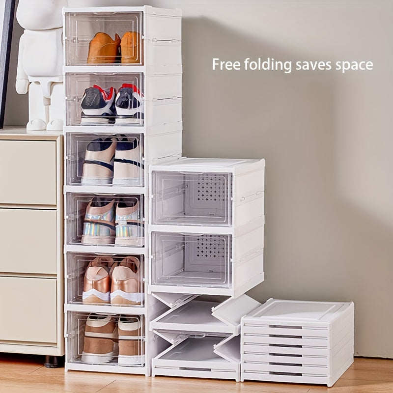 Clear Shoe Storage Boxes Stackable Shoe Organizer