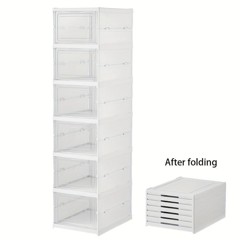 Clear Shoe Storage Boxes Stackable Shoe Organizer