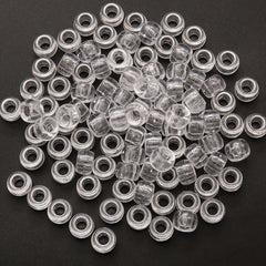 20pcs Clear Resin Hair Rings Metal Hair Clips for Braiding Dreadlock Rings
