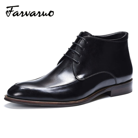 FARVARWO Men's Leather Chukka Boots