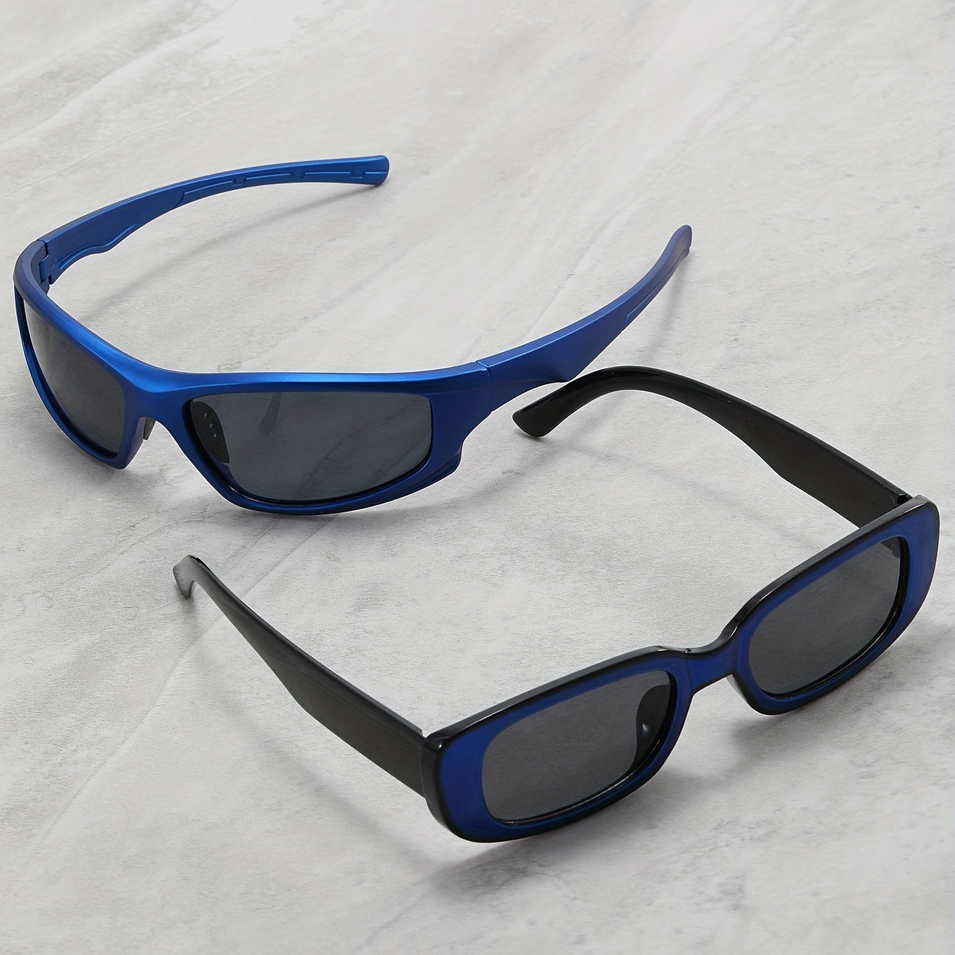 2 Pairs Men's UV Resistant Sunglasses for Outdoors Sports Driving