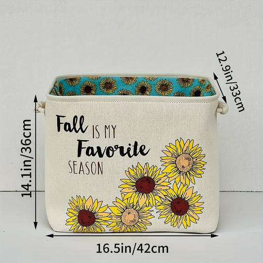 3 Tier Sunflower Storage Basket Fall Themed Organizer for Clothes Toys Snacks