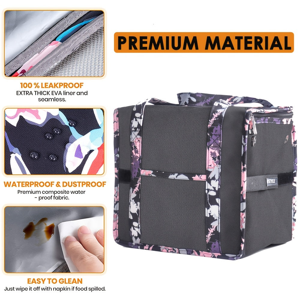 Large Insulated Lunch Bag For Women Leakproof Cooler Bag Expandable Capacity