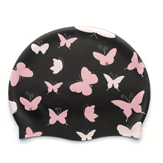 Cartoon Animal Print Silicone Swimming Cap