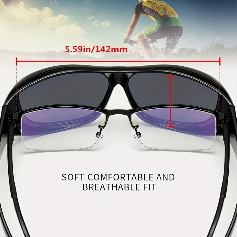 Night Vision Sunglasses with Yellow Film for Sports Riding