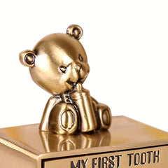 Baby First Tooth And Curl Metal Keepsake Box