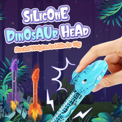 Dino Toy Rocket Launcher Kids 4 Colorful Dinos Outdoor Fun Toys Boys Girls