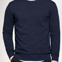Men's Knitted Crew Neck Pullover Sweater