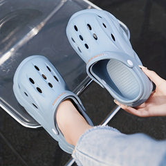 Men's Slip On Platform Clogs Unisex Hollow Out Beach Sandals