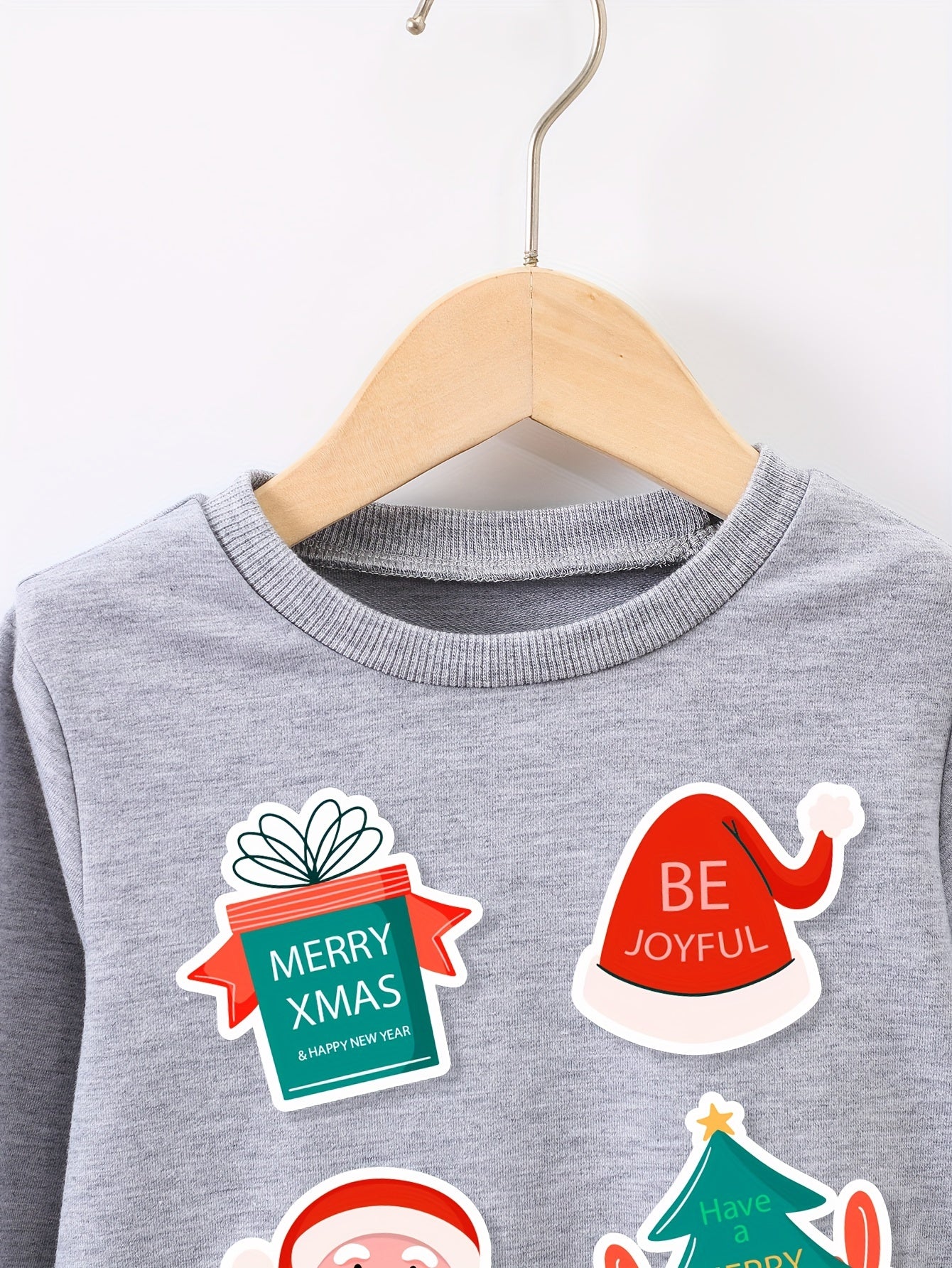 Christmas Pattern Boys Sweatshirt Kids Long Sleeve Pullover Winter Gift