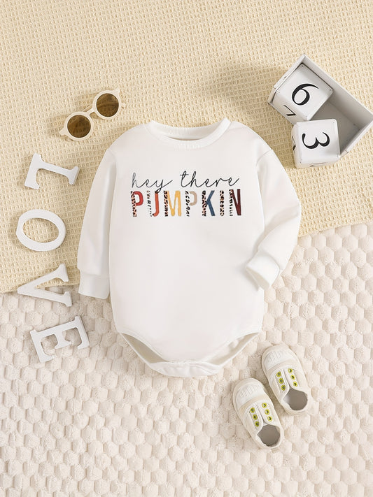 Baby Boy Casual Onesie HET THERE PUMPKIN Print Romper