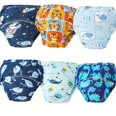 6pcs Cotton Training Pants Washable Reusable Absorbent Potty Training