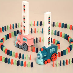 Domino Train Toy Set Automatic Domino Building And Stacking Toys