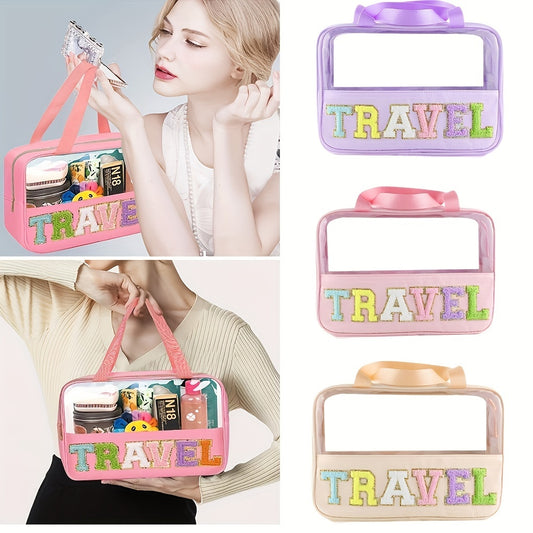 Clear Cosmetic Bag Large Makeup Pouch Waterproof Travel Toiletry Bag