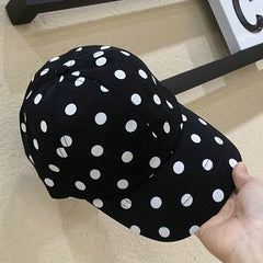 Polka Dot Print Baseball Cap Lightweight Adjustable Sun Hat