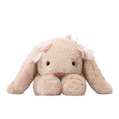 Plush Rabbit Toy with Pink Bow Soft Stuffed Animal