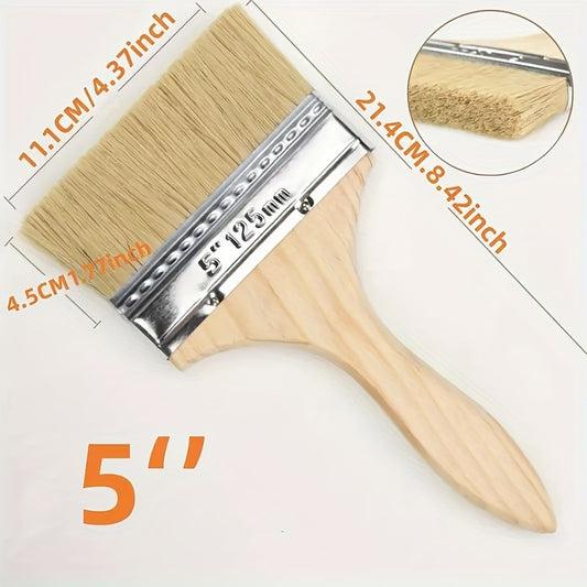 Thickened Natural Paint Brush Set with Decorative Small & Stain Brushes