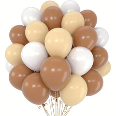 60pcs Brown Blush Latex Balloons Set Wedding Birthday Decor