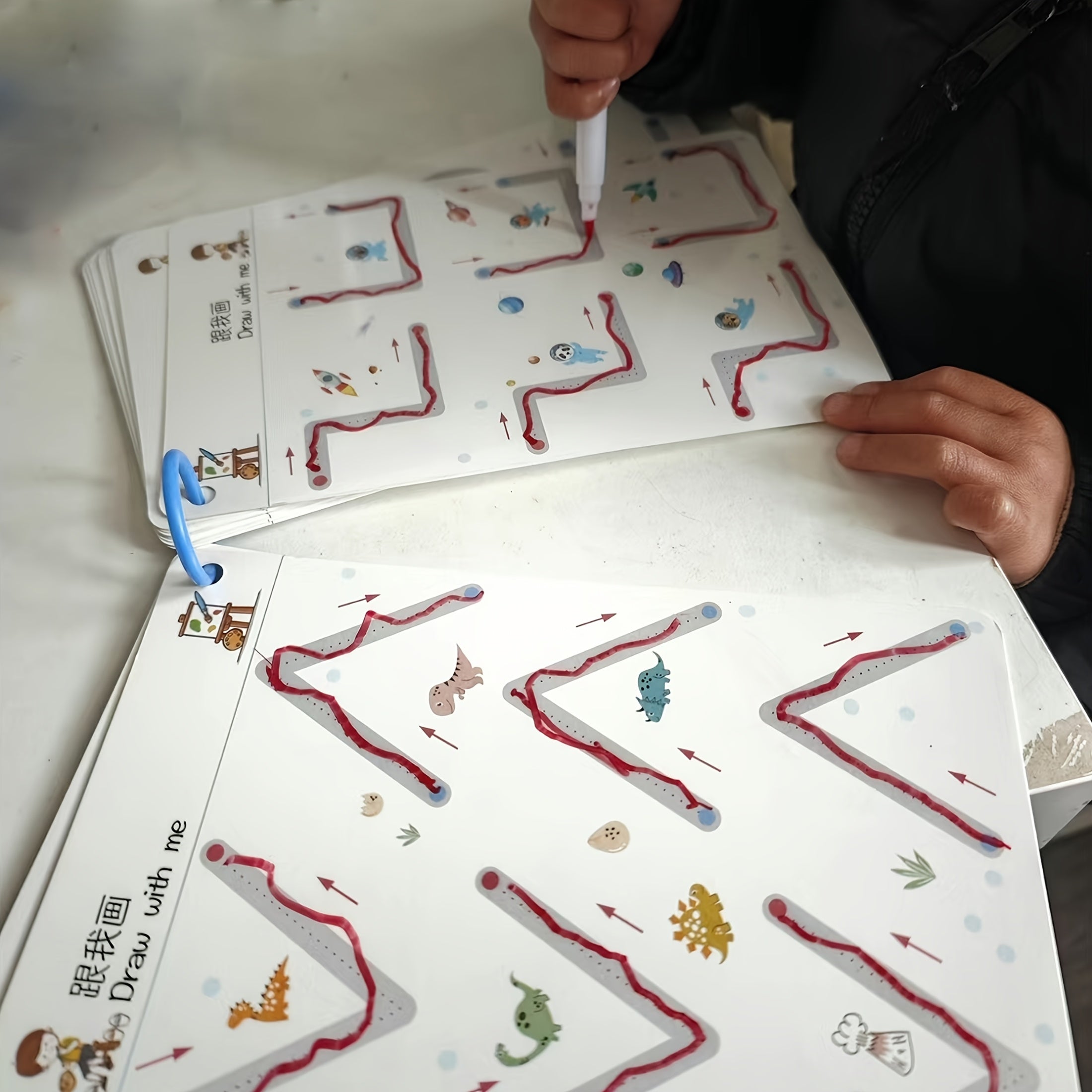 Educational Drawing Set for Ages 3-8 with Erasable Pens