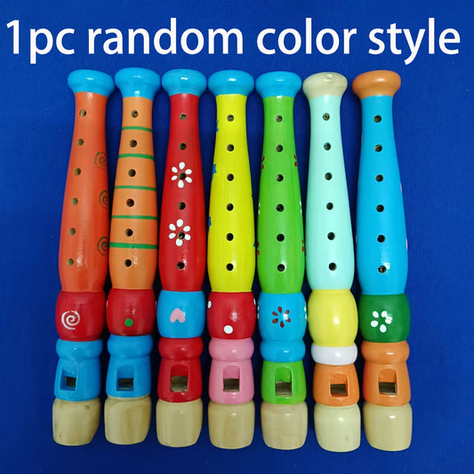 Kids Cartoon 6 Hole Recorder Toy Educational Musical Instrument Assorted Colors