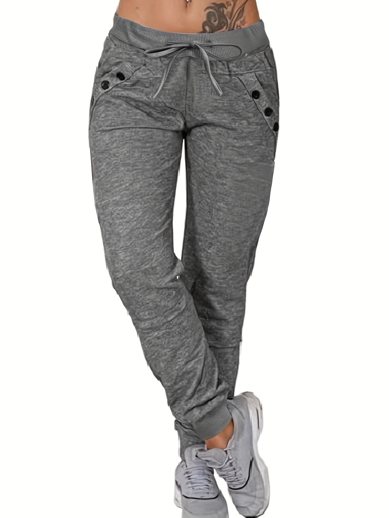  Drawstring Tapered Leg Pants