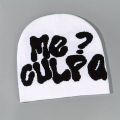 Jacquard Beanie Hip Hop Unisex Knit Hat Elastic Y2K Skull Cap Warm