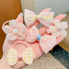 10 Pcs Kids Bow Hair Clips Flowers Hairpin Set for Girls 1 Year Old