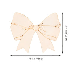 10pcs Bowknot Shaped Wooden Cutouts Wood Ornament for Crafts Projects