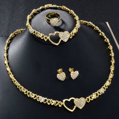 Women's Love Shining Zirconia Jewelry Set for Daily Wear and Parties